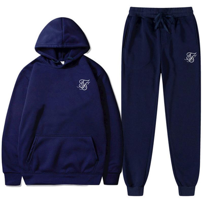 Autumn and winter fleece warm hoodie and sweatpants hooded set