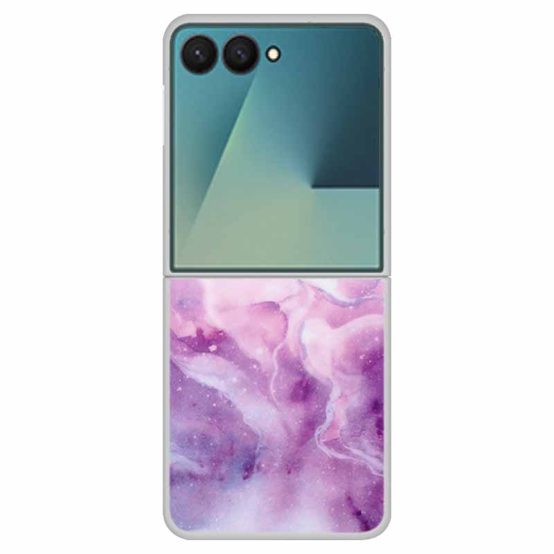 Funda For SAMSUNG Z Flip 7 Cases Marble Clear Hard PC Phone Back Cover for Galaxy Z Flip7 5G Back Cover ZFlip7 Transparent Shell