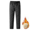 Plus Size 6XL Men's Sherpa Lined Pants Winter Thermal Fleece Trousers For Man Loose Straight Leg Unisex Casual Warm Trousers