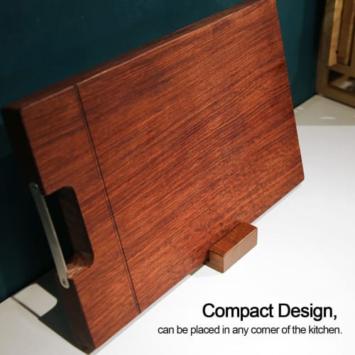 Countertop Cutting Board Holder, Wooden Cutting Board Stand | Durable Kitchen Accessories, Heavy-Duty Kitchen Storage for Home, Kitchen, and Women.