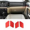 Aluminum alloy 4pcs Red Inner Door Bowl Cover Trim For Ford Ranger 2015-