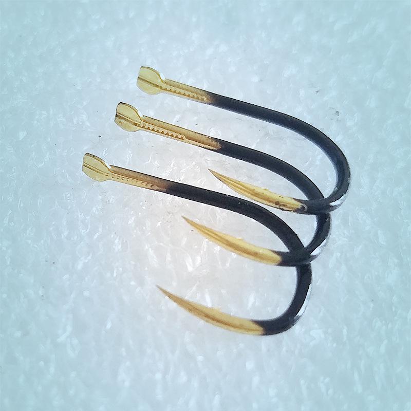 Cool Black Gold Double Groove Iseama Barbed & Barbless Big Game Fishing Hooks New Kanto No. 6