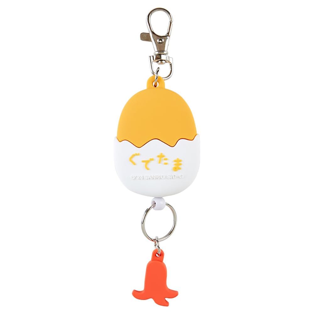 Sanrio Reel Keychain Gudetama Key Mascot GUDETAMA 15 x x Character 169463 Face-shaped 4.3 1.8cm