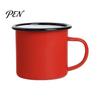 Durable Steel Water Cup Enamel Coffee Mug with Handle, Retro Style Cup, Smooth Reusable Hot Tea Surface Portable Drinking for And Milk Nostalgic Home