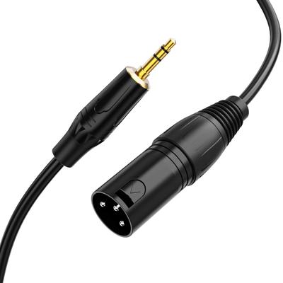 3.5mm To XLR, CableCreation 3.5mm TRS To XLR 3.5mm To XLR Conversion Cable 3.5mm (18 Inch) Stereo (Male) To XLR (Male) Conversion Cable 0.9MBlack