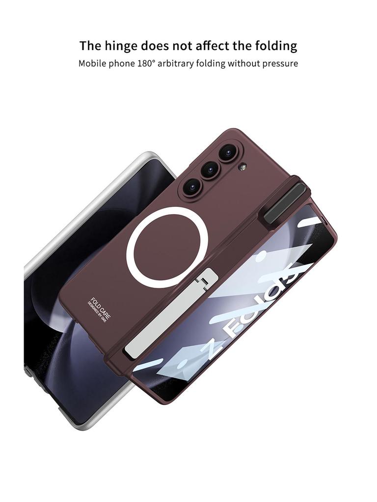 Samsung Z Fold 5 Magnetic Wireless Charging Case - Full Coverage, Creative Design, with Stand