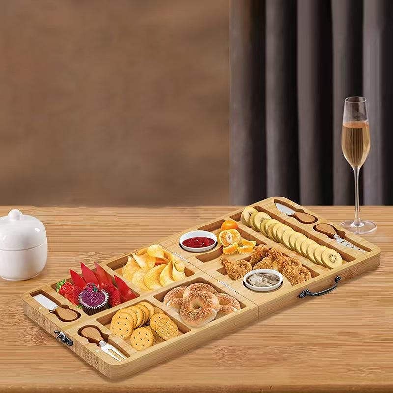 Bamboo Cheese Board Breadboard Restaurant Japanese Gridded Cutting Board Steak Sushi Baking Board Snack Platter