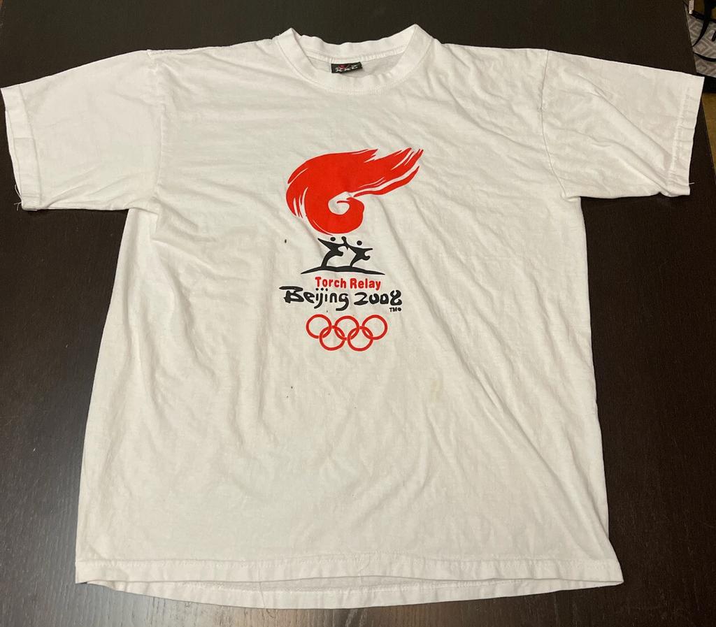 Beijing 2008 T Shirt Sz XXL Olympics Vintage Torch Graphic China Tee