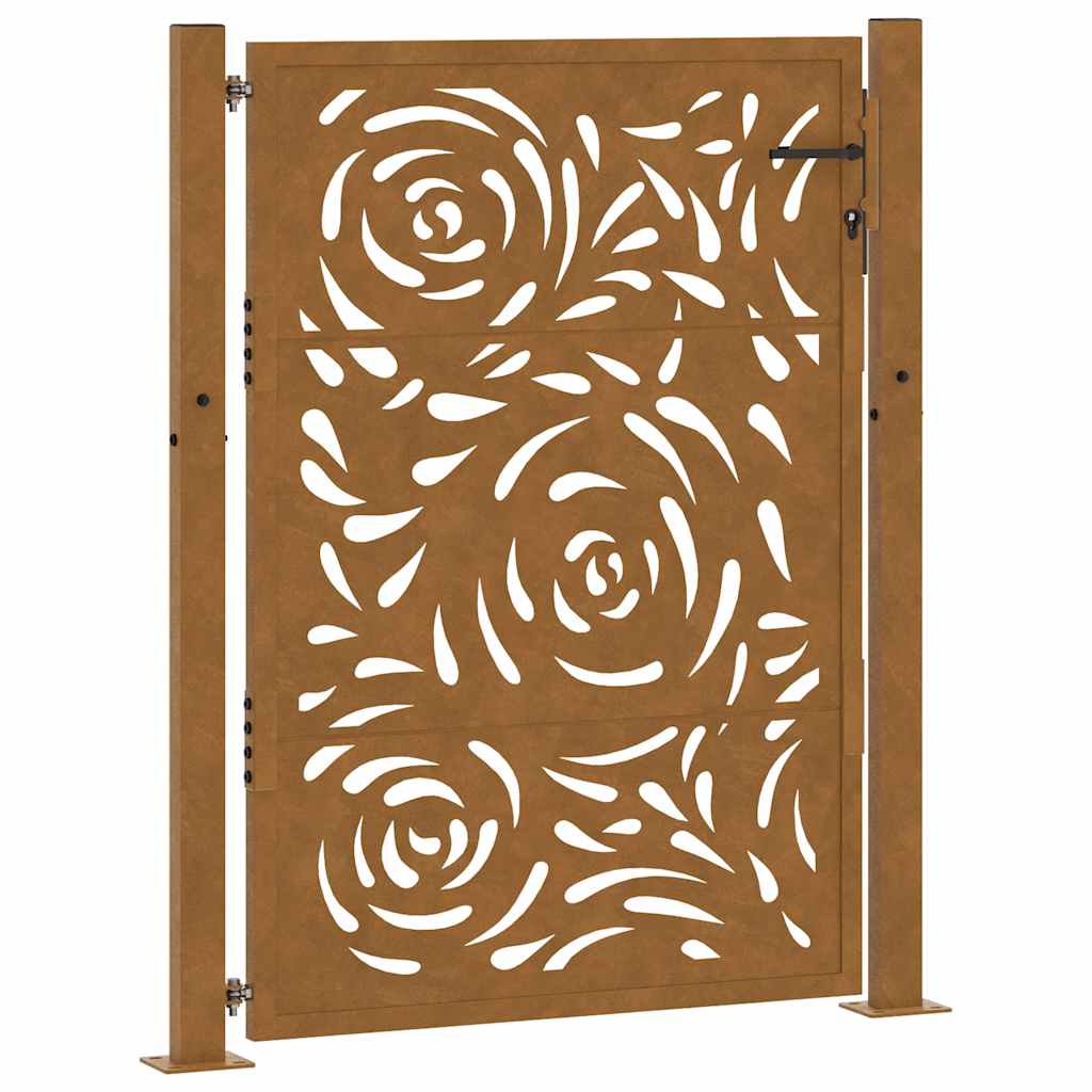 Gartentor 100 x 150 cm Verwitterungsstahl Ausgefallenes Design