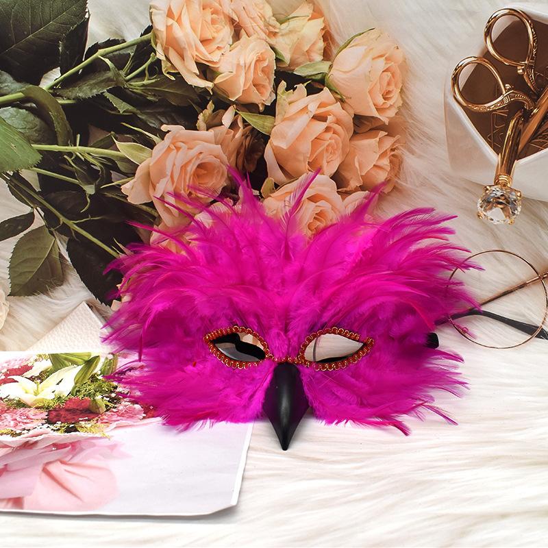 Women Bird Beak Eagle Mask Cosplay Owl Feather Gothic Animal Masks Masqueade Halloween Carnival Dress Up Party Costume Gifts