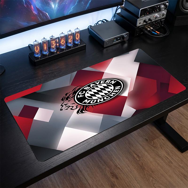 Tappetino per Mouse con Motivo a Tema Bayern Monaco, Design con Logo Calcio Tappetino da Scrivania XXL per Gaming Mouse Pad Antiscivolo per Computer