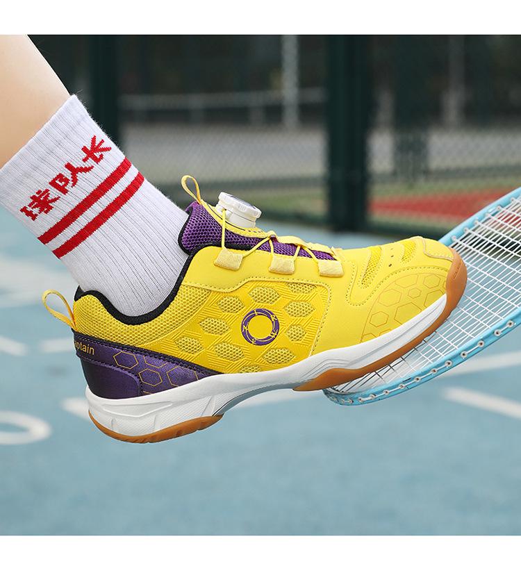 Team Captain All-Season Non-Slip Badminton Shoes with Velcro for Men, Women, and Children