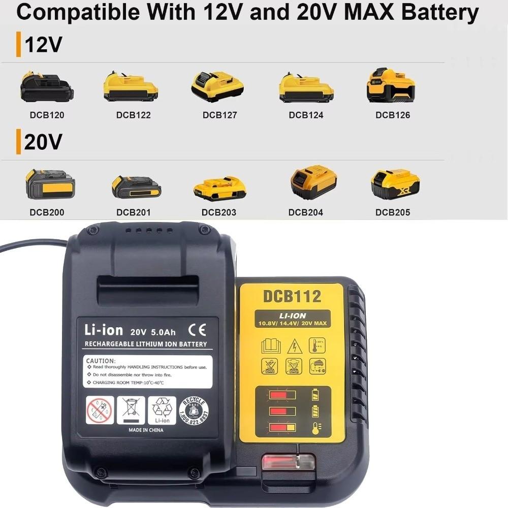 18V 20V Lithium Battery Charger  For DeWalt Battery Fast Charging Dock Repalcement