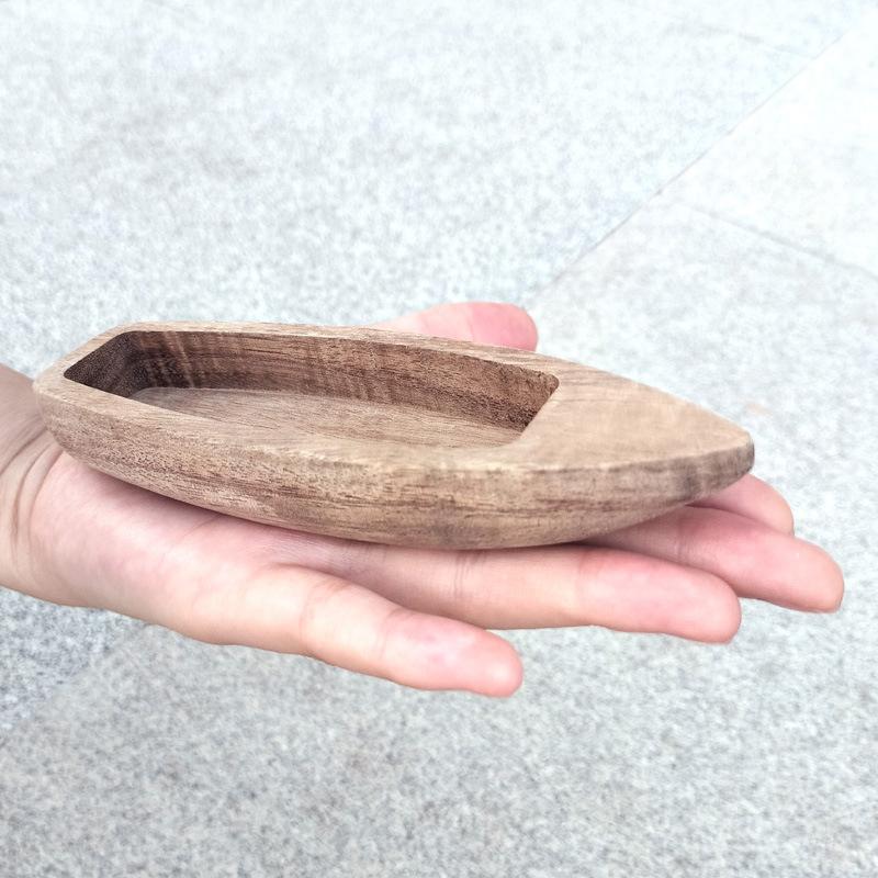 Handcrafted Wooden Fishing Boat Model Mini Canoe Vintage Ocean Landscape Decor Rustic Ornament for Home Office Desktop Gift