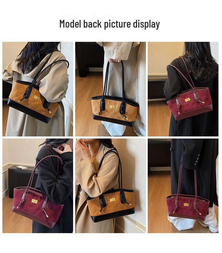 Grenzüberschreitende Retro Handtasche mit großer Kapazität und vielseitiger Verwendung für Damen: Modische Luxus-Schulter-Tragetasche
