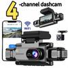 3-4 Kanal WiFi Dashcam, 1080P Full HD, APP WiFi-Steuerung, 3,5" Bildschirm, HD-Nachtsicht, 24h Parküberwachung