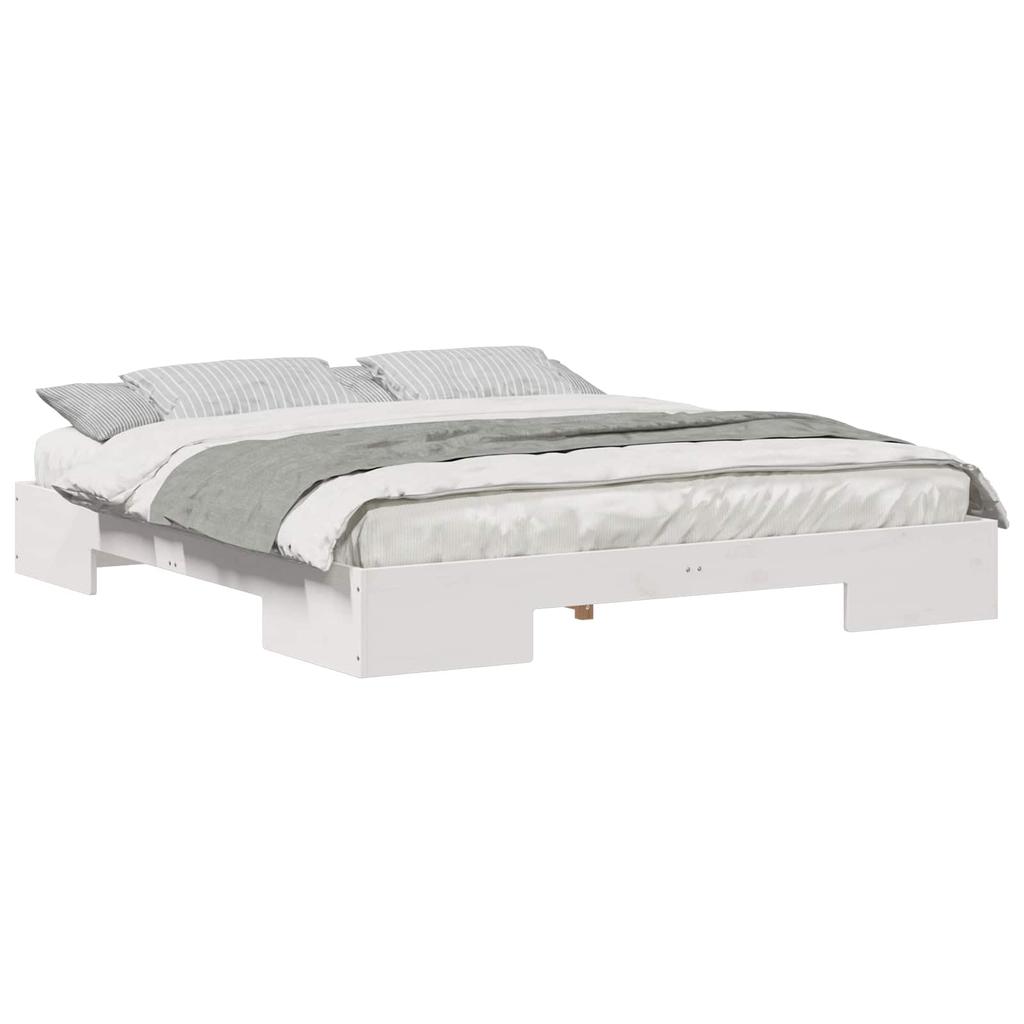 Bed Frame White 200 x 200 cm