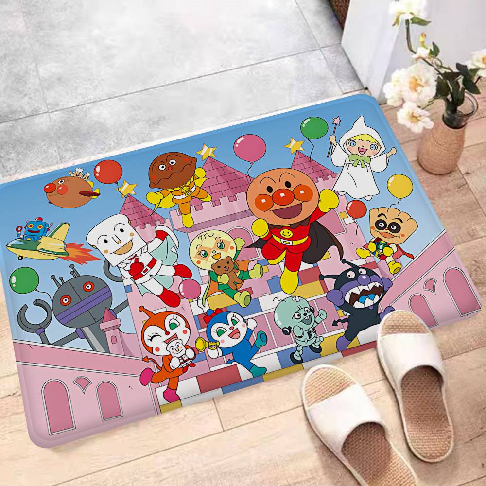 Classic Anime A-Anpanman-Cartoon Kitchen Mat Kids Room Bedroom Decoration Balcony Anti-Slip Doormat Living Room Alfombra
