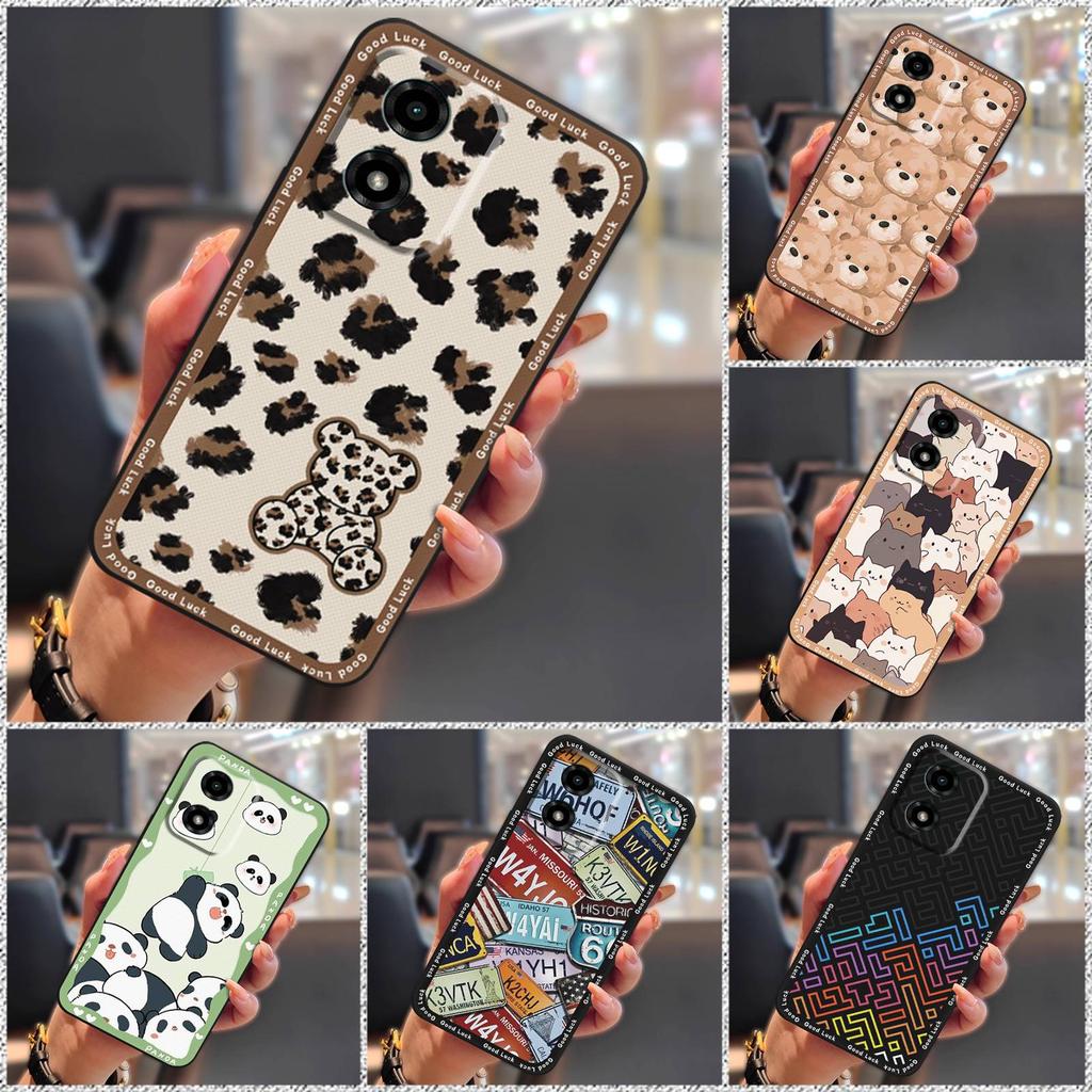 Soft Case Cartoon Phone Case For MOTO G04 Full Wrap Anti-knock Shockproof Dirt-resistant Silicone Durable Back Cover TPU