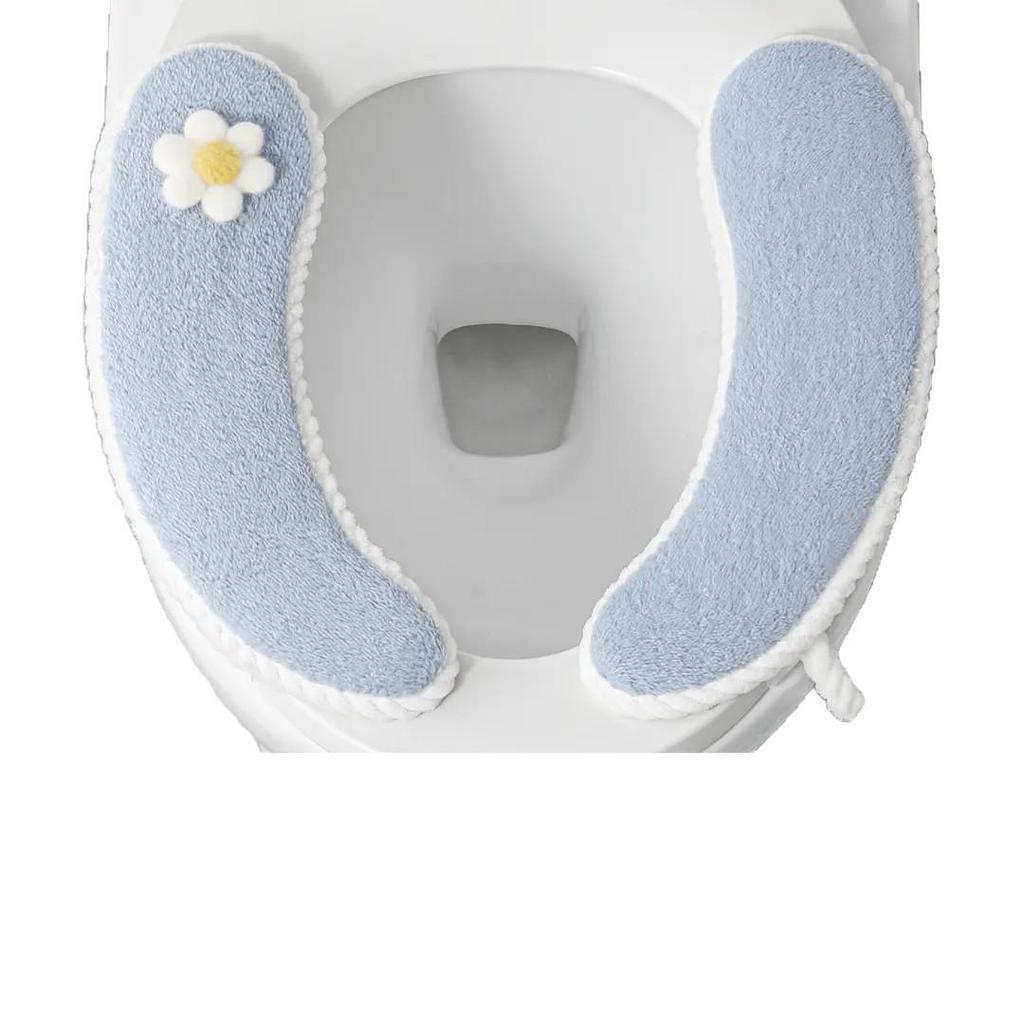 Newcomer Special: Pompon Applique Universal Toilet Seat Cushion - Four Seasons Cover