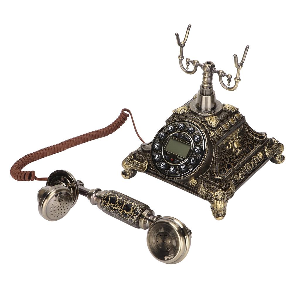 Telefon Vintage cu Butoane Hands Free cu Fir Telefon Fix de Modă Veche pentru Casă Birou Cafenea
