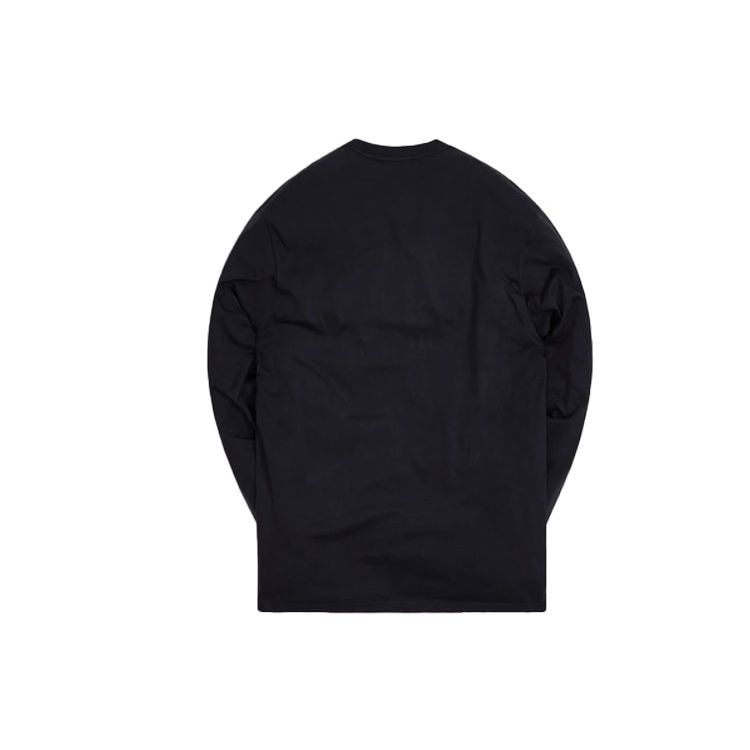 Kith For Superwaxx Classic Logo Long-Sleeve Tee Black Unisex Tops KHM030058-001