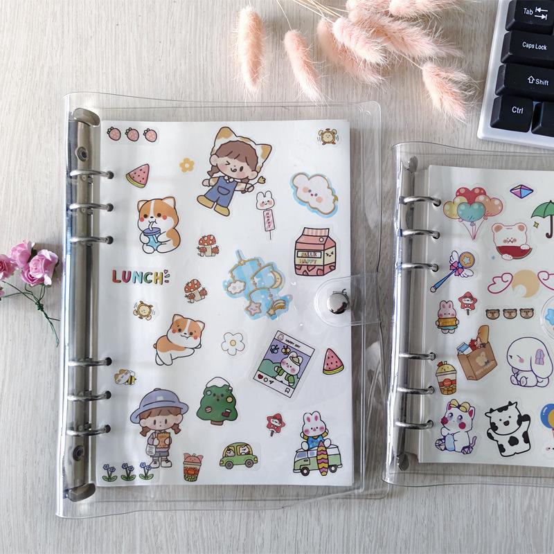 Transparent Plastic A5 Loose Leaf Ring Binder Clip Document Planner Agenda Notebook School Office Stationery File Organizer
