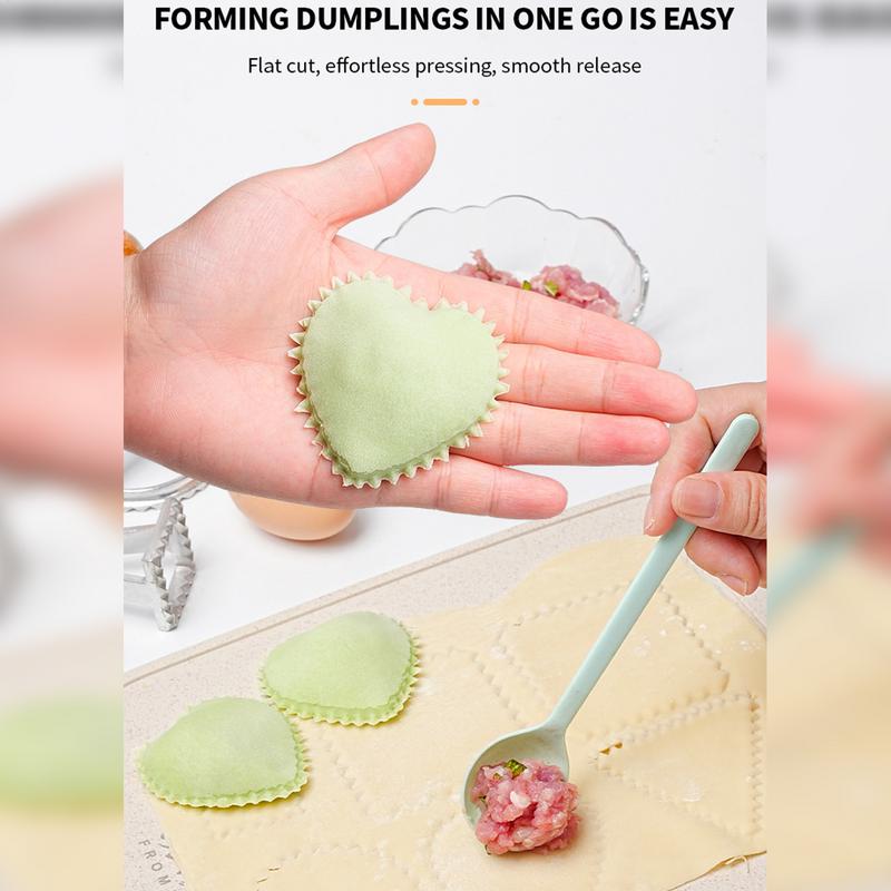 Cookie Mold Press Ravioli Stamp Maker With Wood Handle Ergonomic Dough Cutting Device Pasta Making Kit For Holidays Birthday