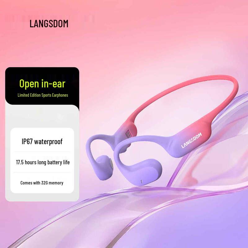 

Langsdom AirWave Pro Open-Ear Bone Conduction Bluetooth Headphones