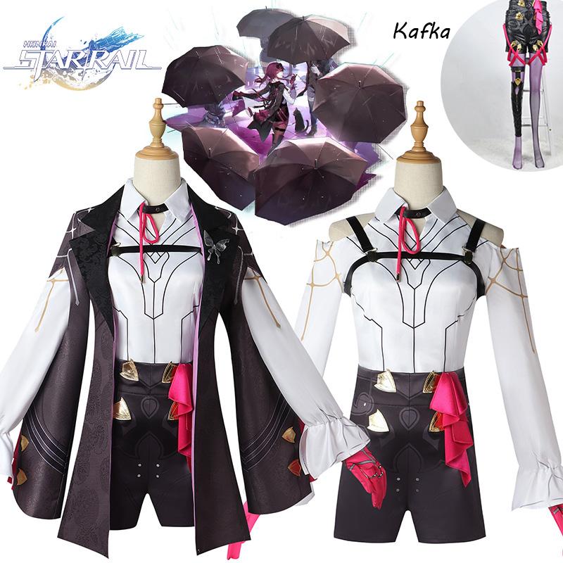 Honkai Rail Star Kafka Game Cosplay Costume Halloween Party Comic Con Up Dress