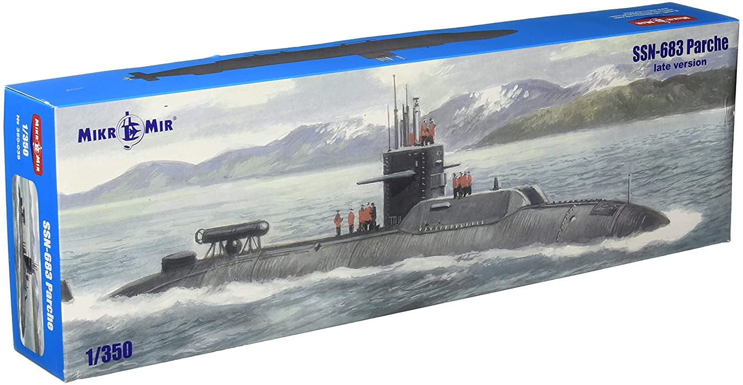 

Micromill 1/350 scale US Navy SSN-683 USS Partey Nuclear Submarine Late Model Plastic Model Kit MKR350-039
