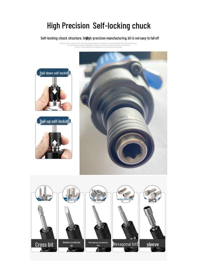 Industrial Pneumatic Screwdriver Air Tool for Woodworking & Decoration