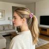 1 Pair Girl Hair Ties High Elasticity Soft Cotton Filled Texture Star Decor Hair Ropes Damage Free Hair Styling Tool Hair Accessories