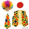 Roleplay Joker Outfit With Clown Nose And Wig Set For Cosplay Costume Events