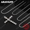 Copper Full Zirconia Cross Pendant Necklace For Women - Vintage Elegance And Noble Party Jewelry