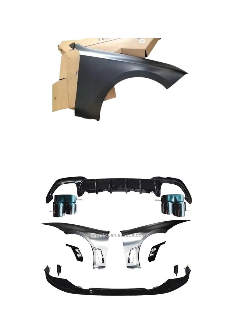 BMW 7 Series G70 Front Fender Side Panels (Part Numbers: 41359628641, 41359628642).