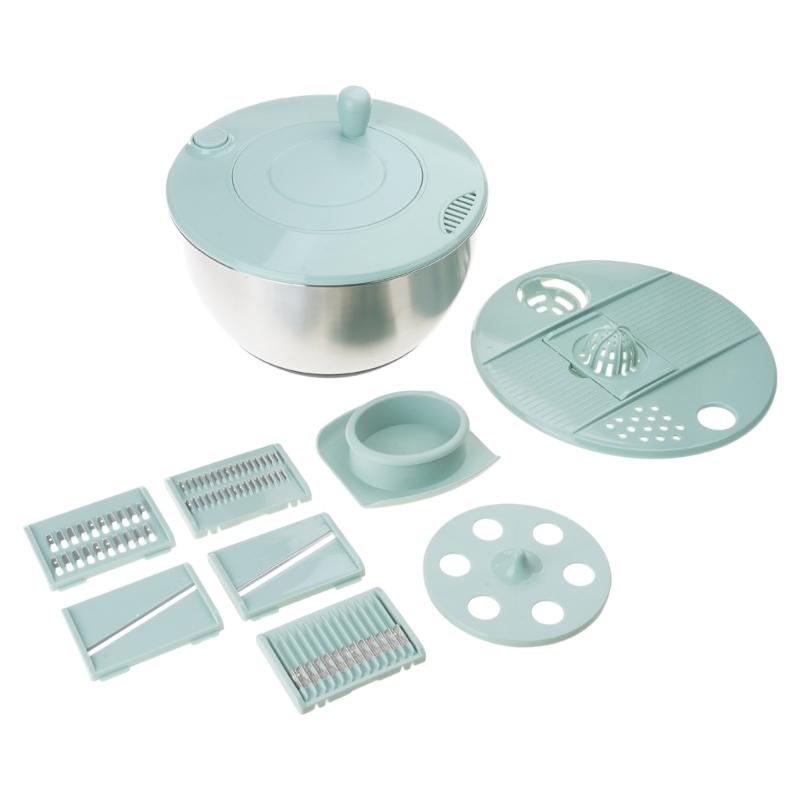 Double Layer Salad Spinner With 304 Stainless Steels Basket For Efficient Vegetable Fruit Drying And Washing Kitchen Tool
