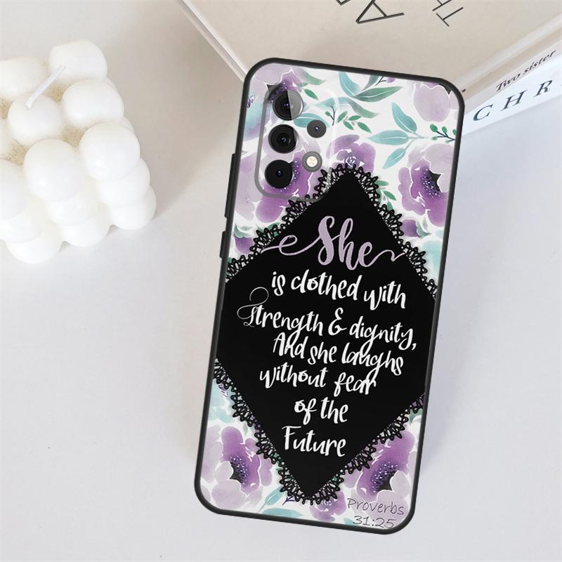 Bible Verses Design For Samsung Galaxy A22 A32 A52 A54 A14 A16 A26 A36 A56 A55 A35 A05 A06 A15 A53 A33 A13 Case