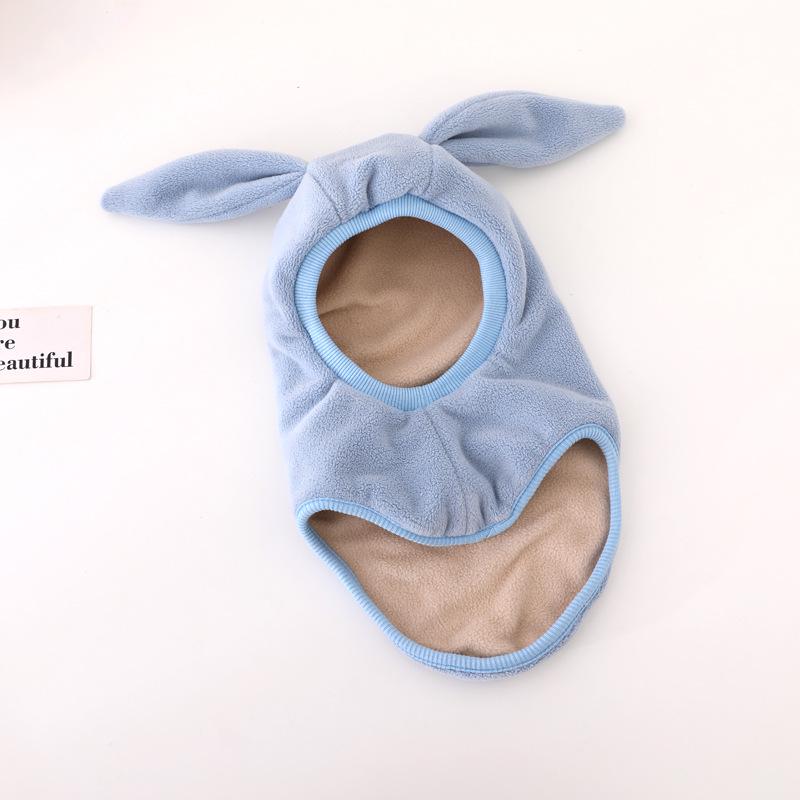 Warm Velvet Baby Hat with Cute Rabbit Ears: Cold-Proof Neck, Ear, and Face Protection for Boys and Girls