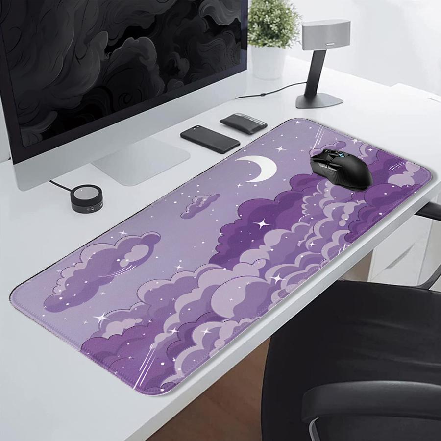 Mouse Pad Computer Laptop Pad Game Console Pad Desk accessories Keyboard Mouse Pad office Pad Anti slip Cartoon Moon Pattern 240x200x2mm