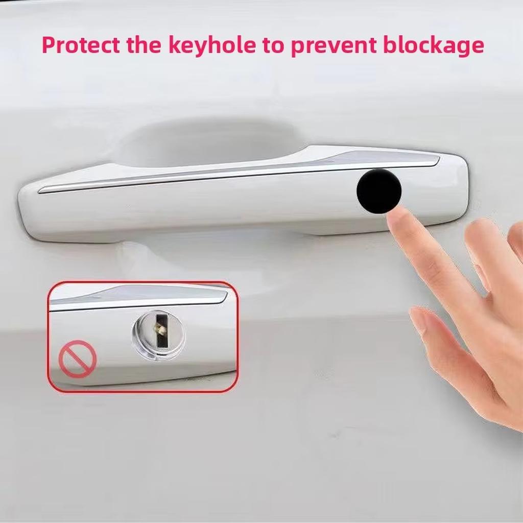 Car lock eye sticker, door handle keyhole and -blocking - protective sticker