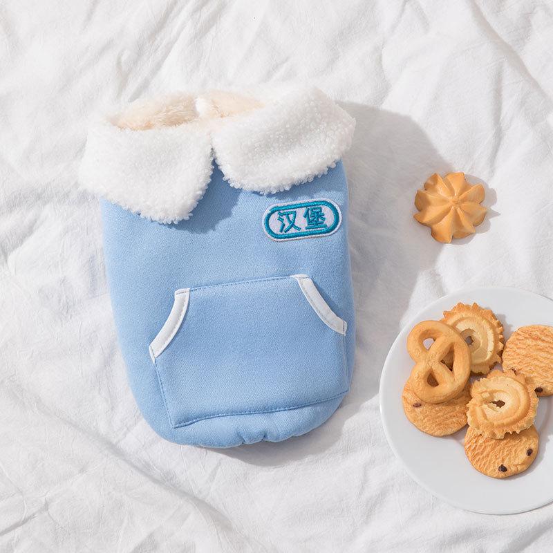 

Корейская версия одежды для собак утолщенная теплая повседневная осенне-зимняя одежда на двух ногах с хлопковой подкладкой для средних и маленьких собак кошек питомцев M (recommended weight 5-4kg)