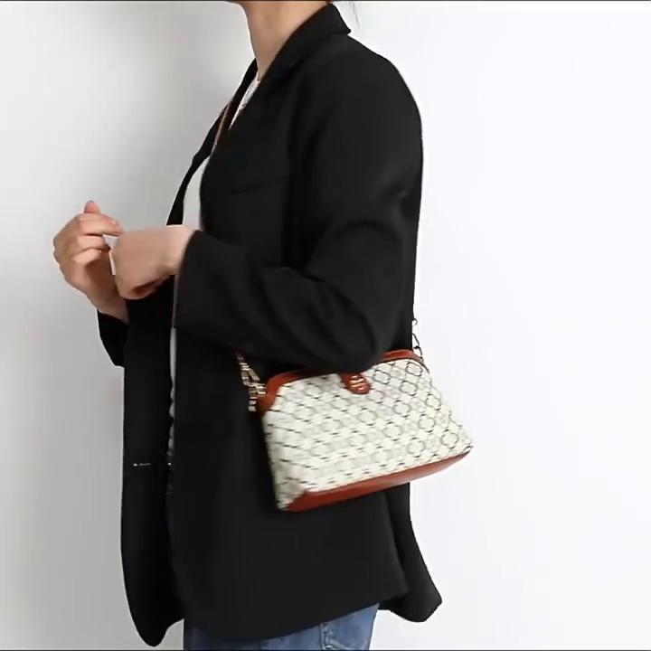 Summer Phone Bag Small Shoulder Bag Lady Versatile Casual Shell Bag Top Layer PU Leather Crossbody Handbag for Women