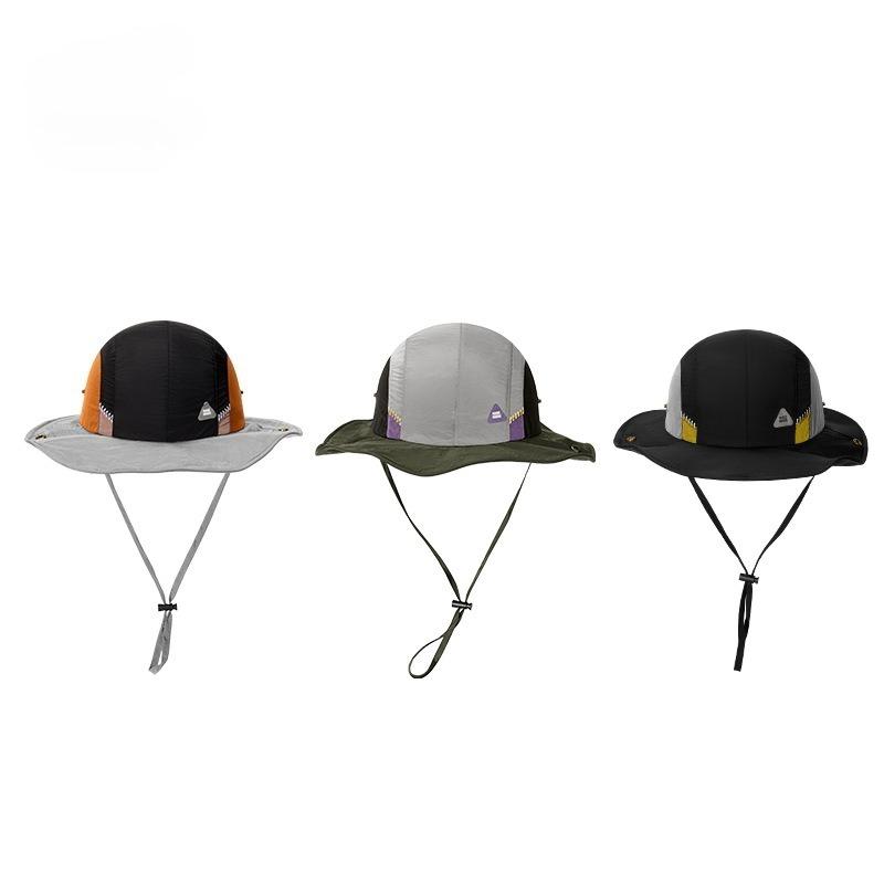 Functional Wind Retro Color Matching Quick Drying Bucket Hat Women Outdoor Visor Mountain Camping Sun Surfing Bucket Hat