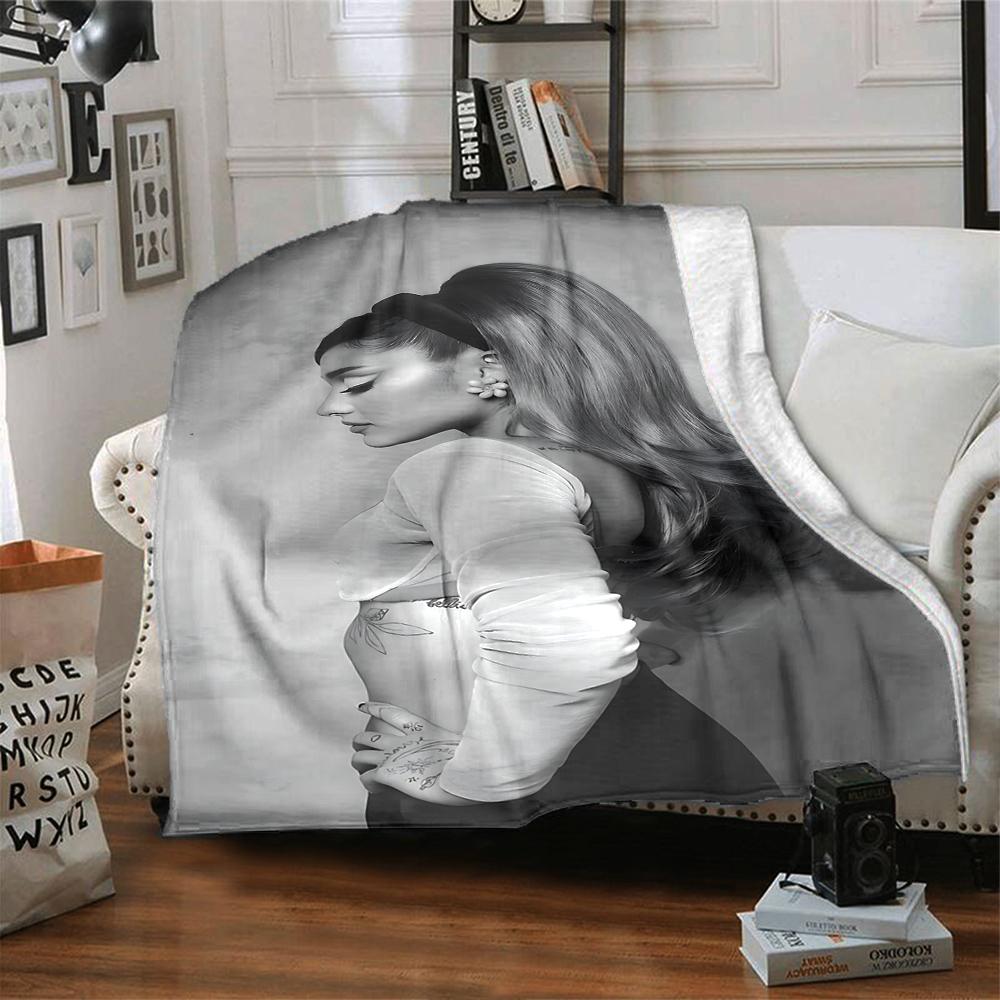 Elegant Ponytail Silhouette Blanket Soft Throw Blanket For Home Bedroom Bed Sofa Travel Office Solid Christmas Blanket