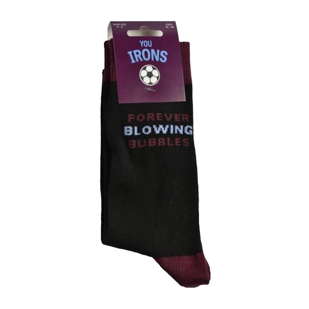West Ham United FC Unisex Adult Irons Forever Blowing Bubbles Socks