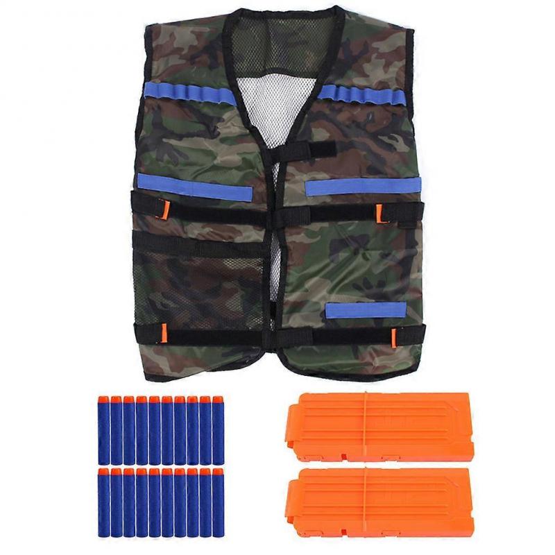 20-Piece Bullet Darts, Elite Vest, and Reload Clip for Kids' Toys