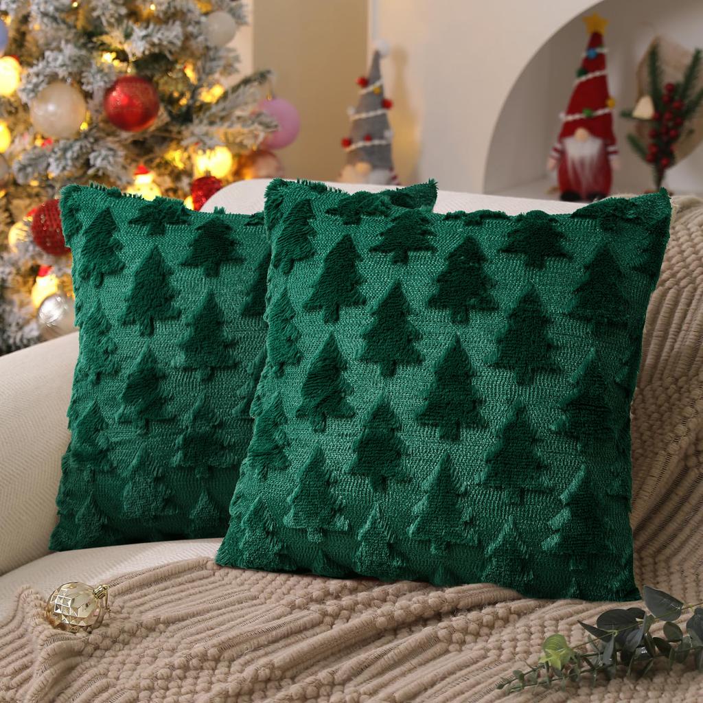 Christmas Hug Pillow Cover Solid Color Quilted Plush Modern Simple Hug Pillow Living Room Sofa Detachable Washable Back Cushion