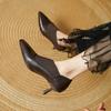Fashion 2025 Spring Summer Women Pumps High Heel Genuine Leather Pointed Toe Mature Working Shoes Woman Basic Office Lady Women Shoes