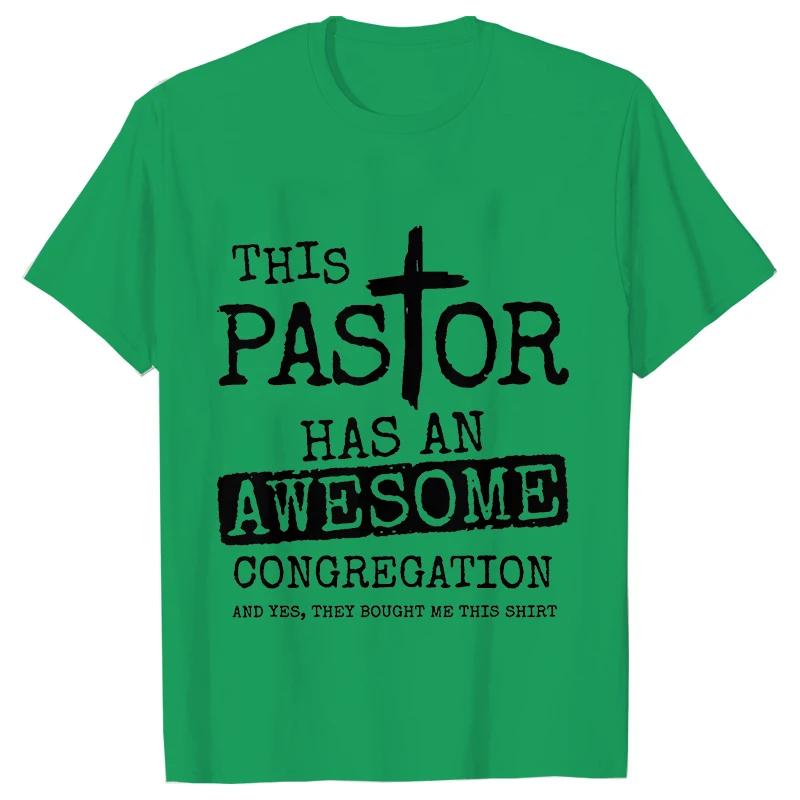 Pastor Cool Křesťanská trička pro muže Letní streetové oblečení Krátký rukáv Manžel Přítel Narozeninové dárky Tričko Pánské oblečení